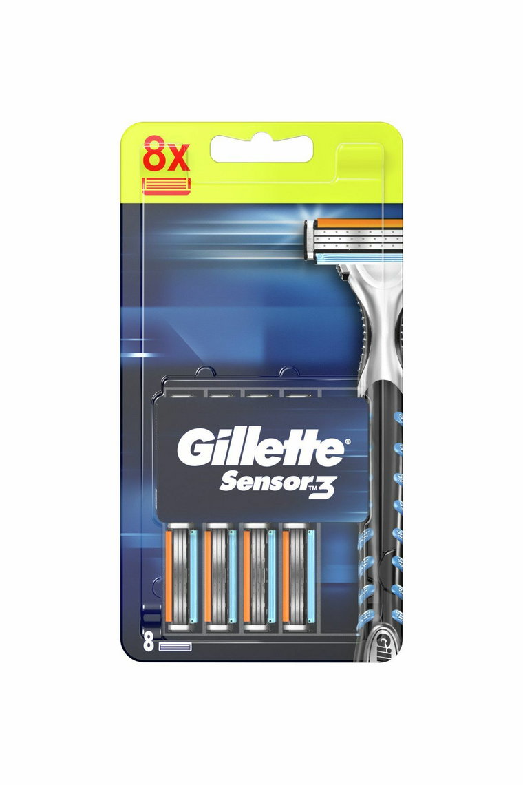 Gillette Sensor3 Ostrza wymienne do maszynki do golenia, 8 sztuki