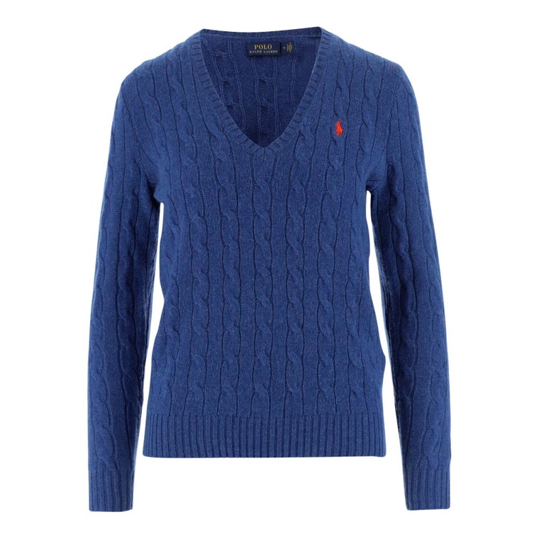 Sweter z Dekoltem w Kształcie V, Ciepły i Stylowy Ralph Lauren