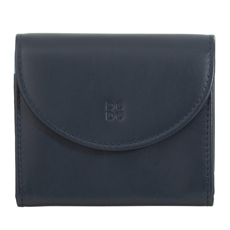 DUDU Skórzany portfel damski z blokadą RFID Mały kompaktowy portfel z zamkiem błyskawicznym Etui na karty z etui na monety