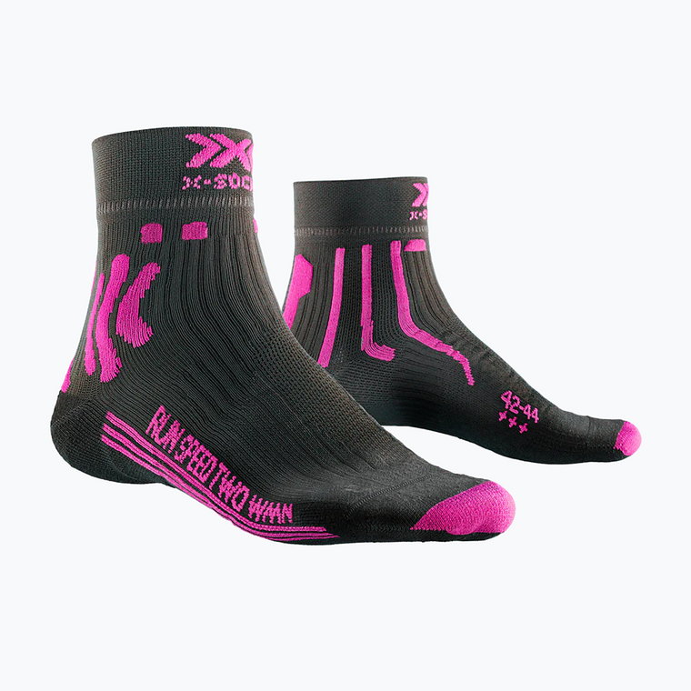 Skarpety do biegania damskie X-Socks Run Speed Two 4.0 dolomite grey/neon flamingo | WYSYŁKA W 24H | 30 DNI NA ZWROT