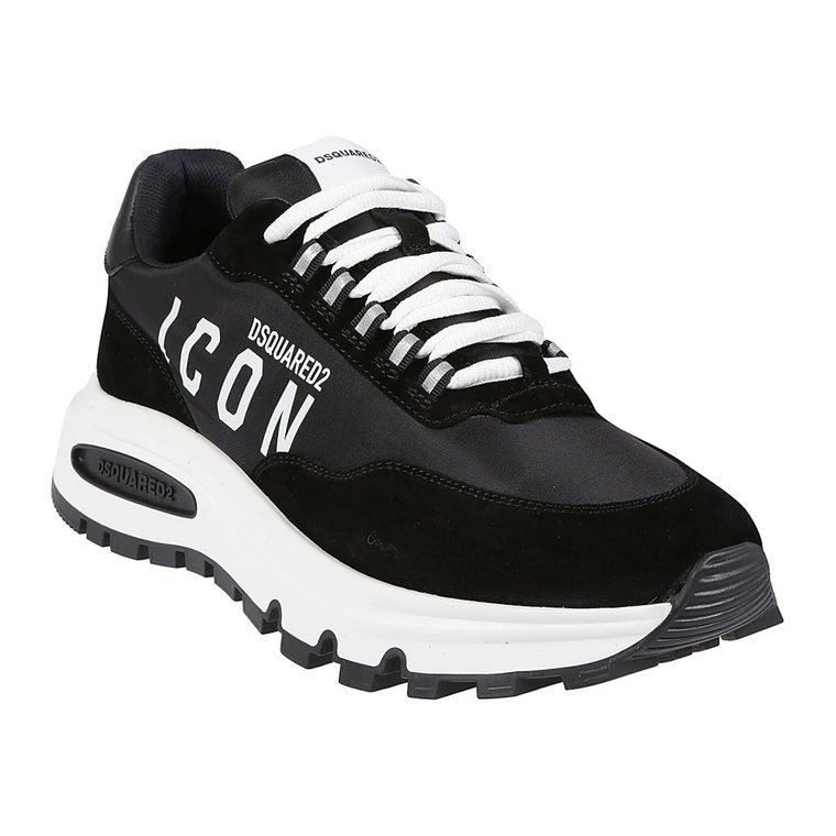 Nero/Bianco Run Lace-Up Sneakers Dsquared2