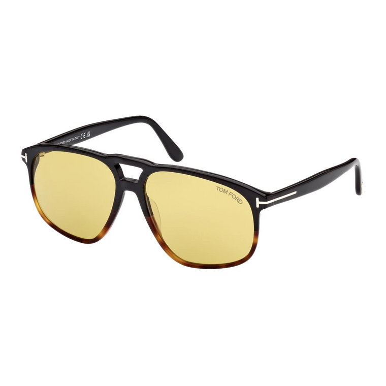 Okulary Pierre-02, Ciemnobrązowe Shaded/Brązowe Żółte Tom Ford