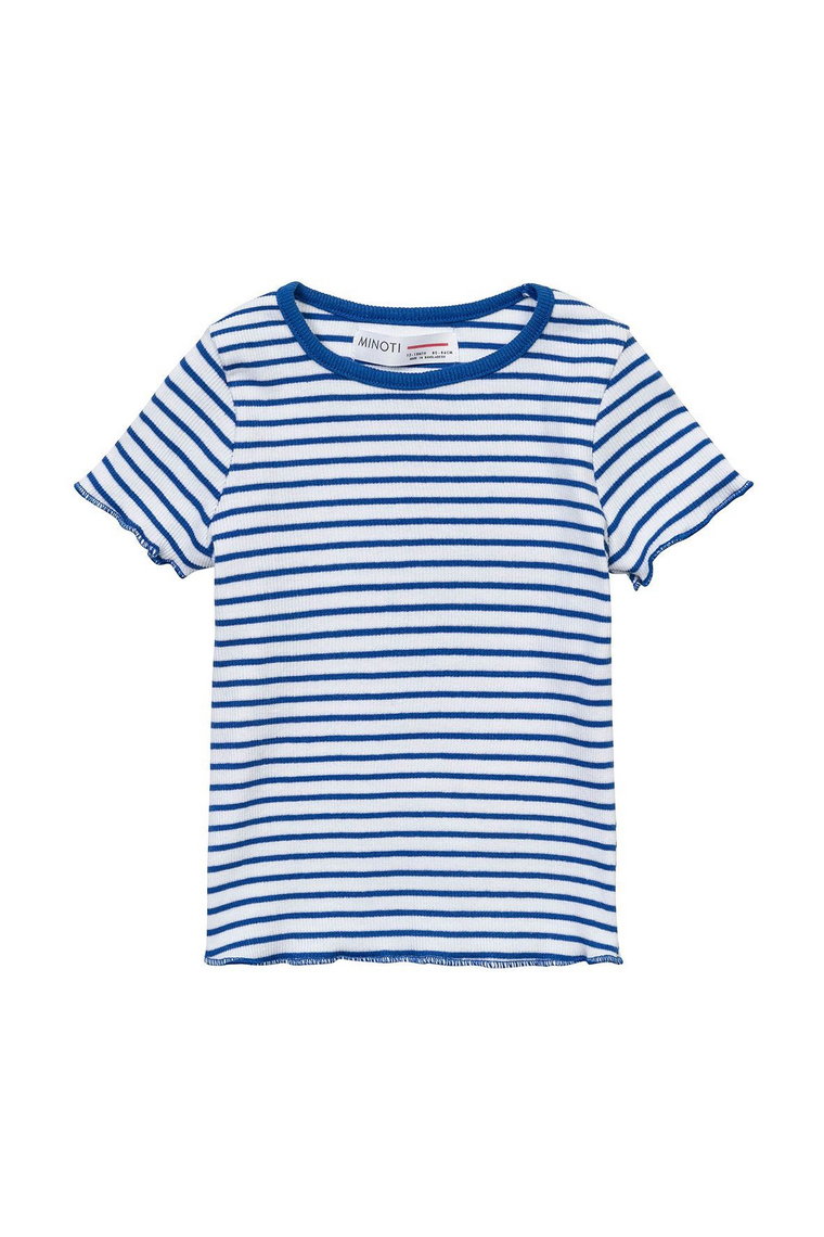 T-shirt niemowlęcy basic w niebieskie paski