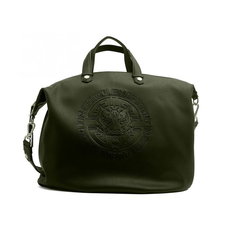 Army Green Logo Shopping Bag Shoulder Plein Sport