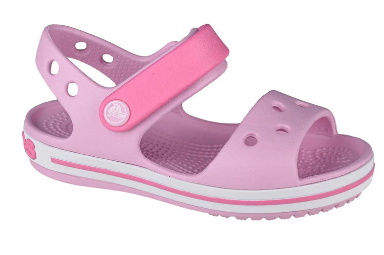 Crocs Crocband Sandal Kids 12856-6GD, Dla dziewczynki, Różowe, sandały sportowe, syntetyk, rozmiar: 19/20