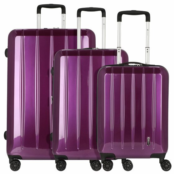 Check.In London 2.0 4-Wheel Suitcase Set 3szt. lila