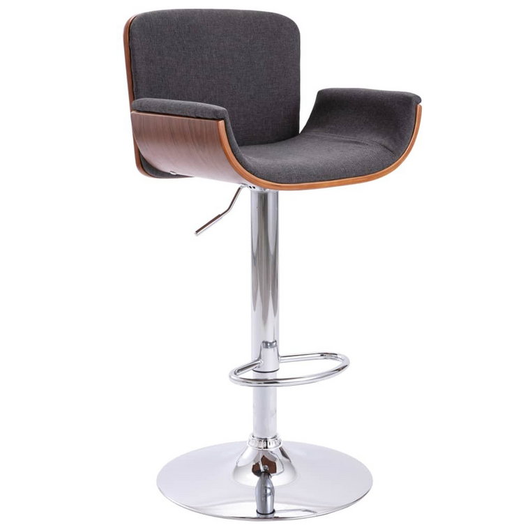 Krzesło barowe SZARY 51,5x49,5x(89-109) cm