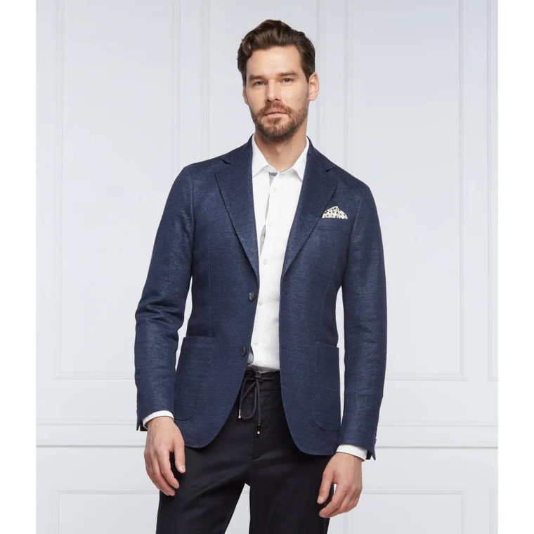 Oscar Jacobson Lniana marynarka Egel | Slim Fit