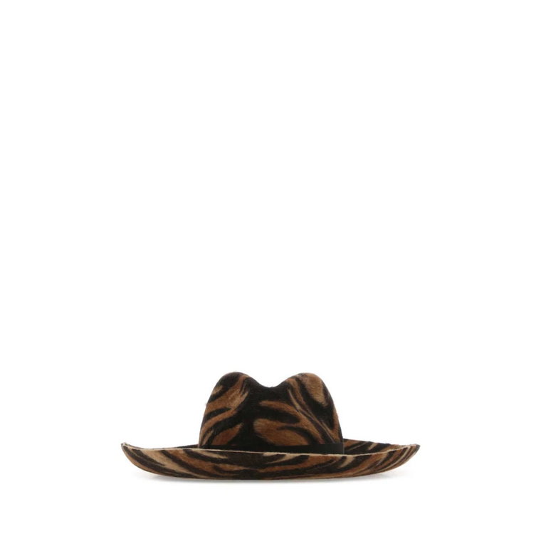 Wydrukowana czapka filcowa Borsalino