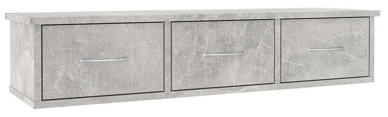 Półka ścienna z szufladami Toss - szarość betonu 18,5x90x26