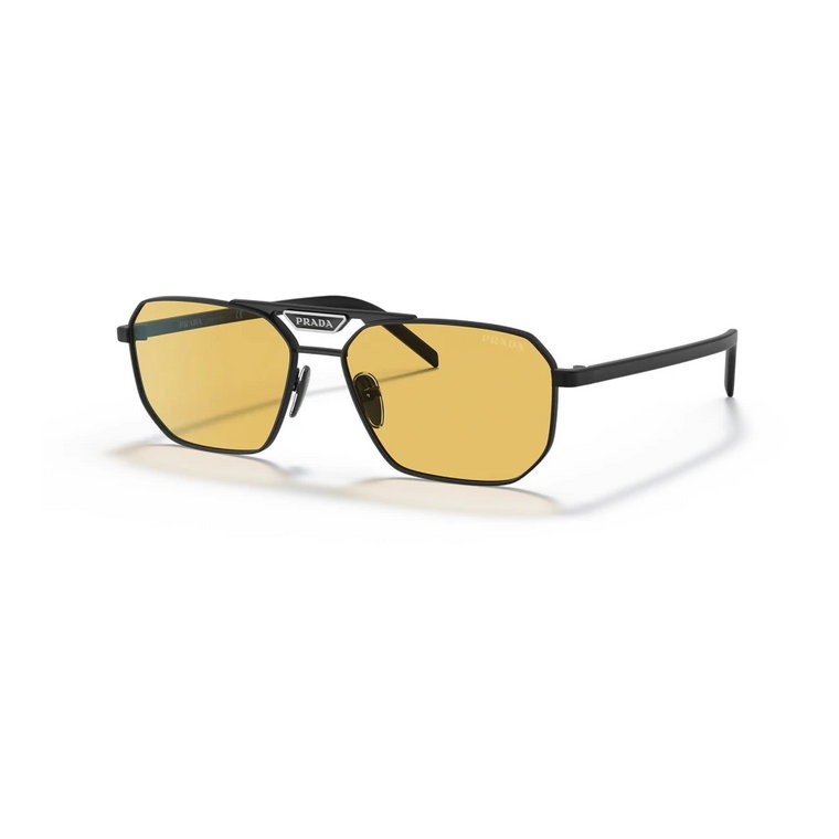 Okulary przeciwsłoneczne prostokątne z cienkimi ramionami Prada