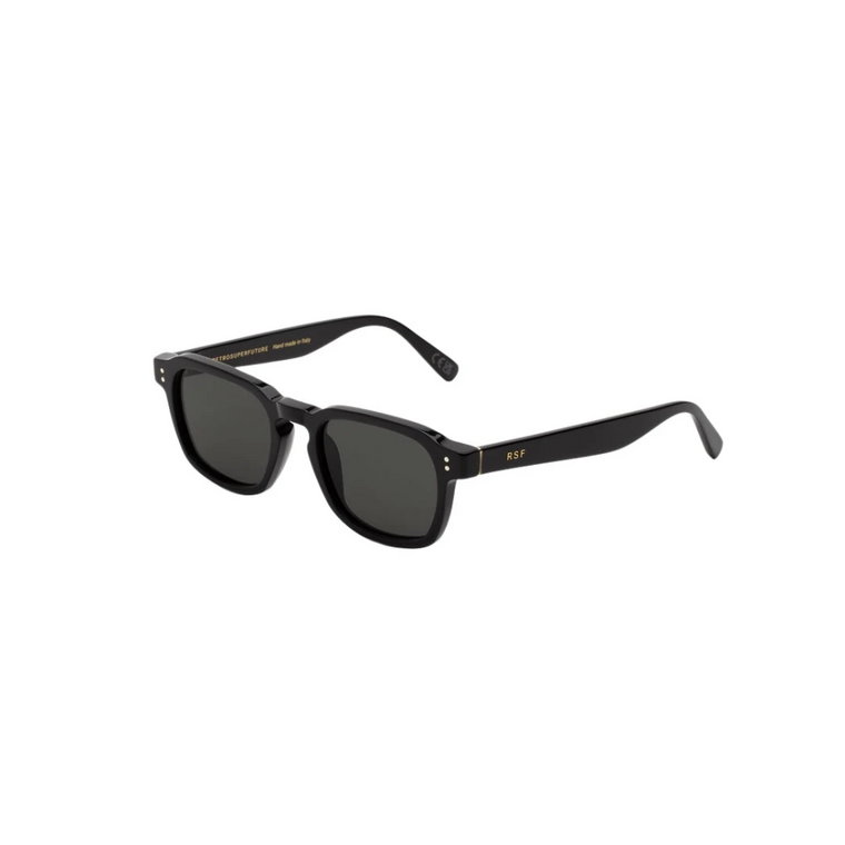 Czarne eleganckie unisex okulary przeciwsłoneczne Retrosuperfuture
