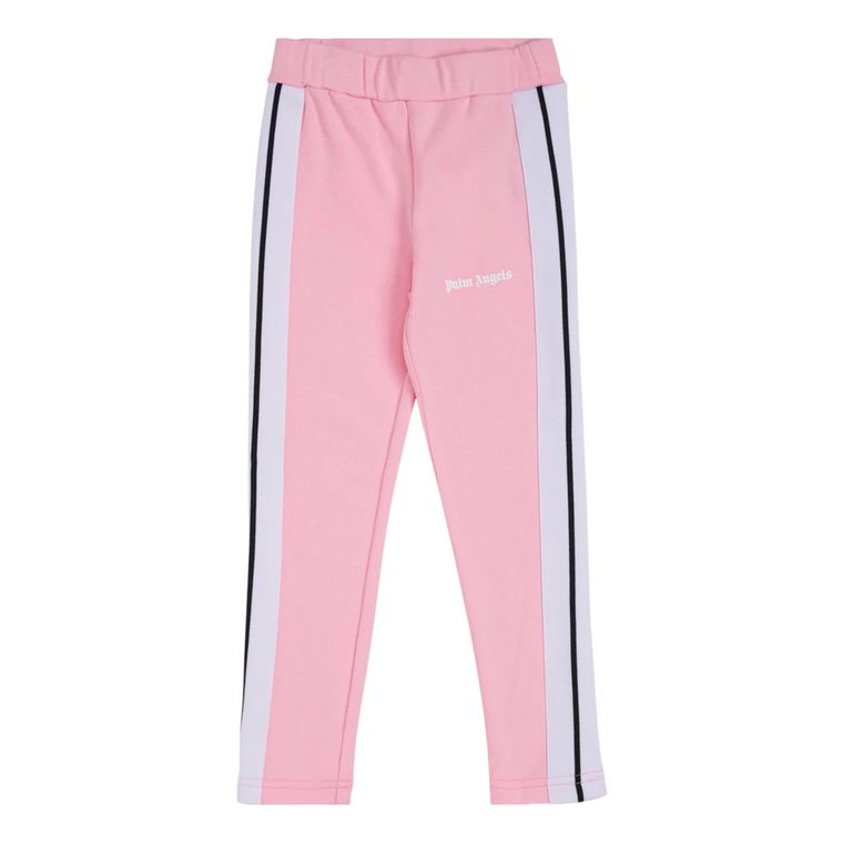 Eleganckie różowe spodnie dresowe dla dzieci Palm Angels