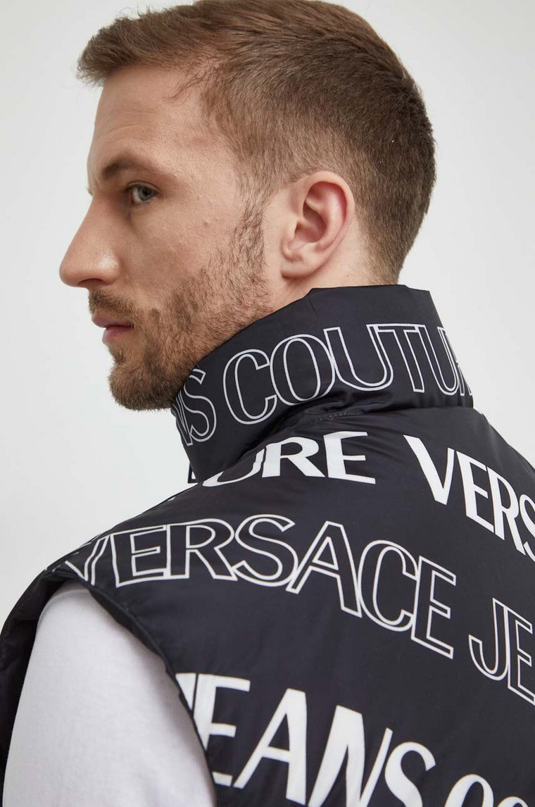 Versace Jeans Couture bezrękawnik dwustronny męski kolor czarny zimowy 76GAU421 CQD45