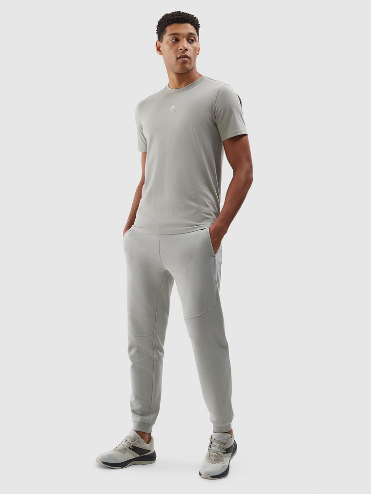Spodnie dresowe joggery z bawełny organicznej męskie - szare
