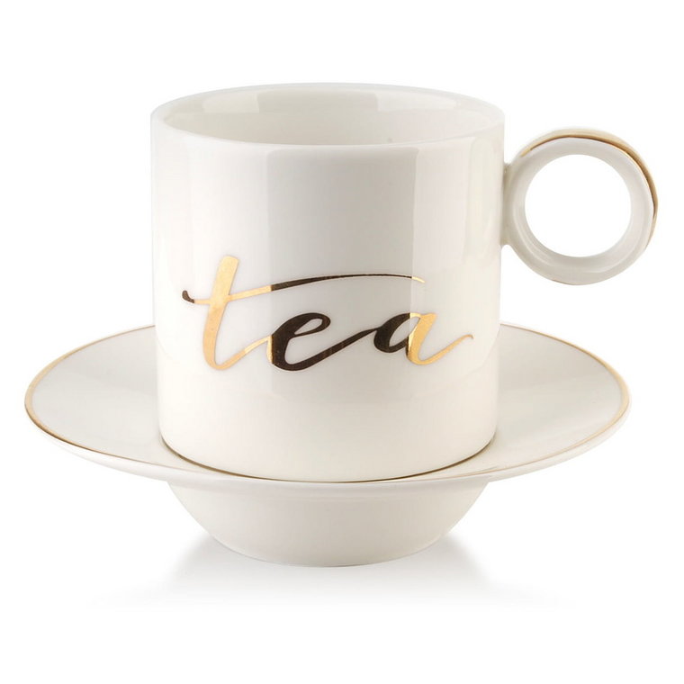 FILIŻANKA PORCELANOWA ZE SPODKIEM 250ml LOLA TEA MONDEX HTNF7511 0025J3