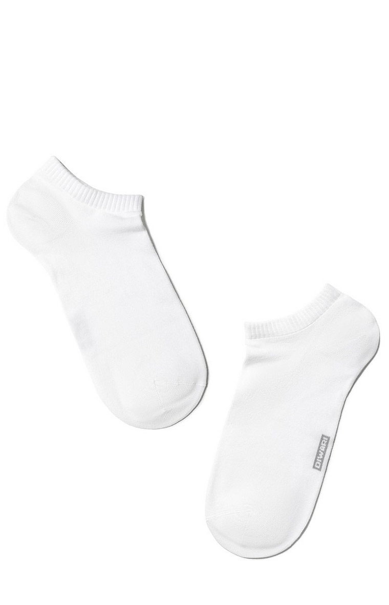 Krótkie bawełniane białe skarpetki stopki Active, Kolor biały, Rozmiar 40-41, Conte