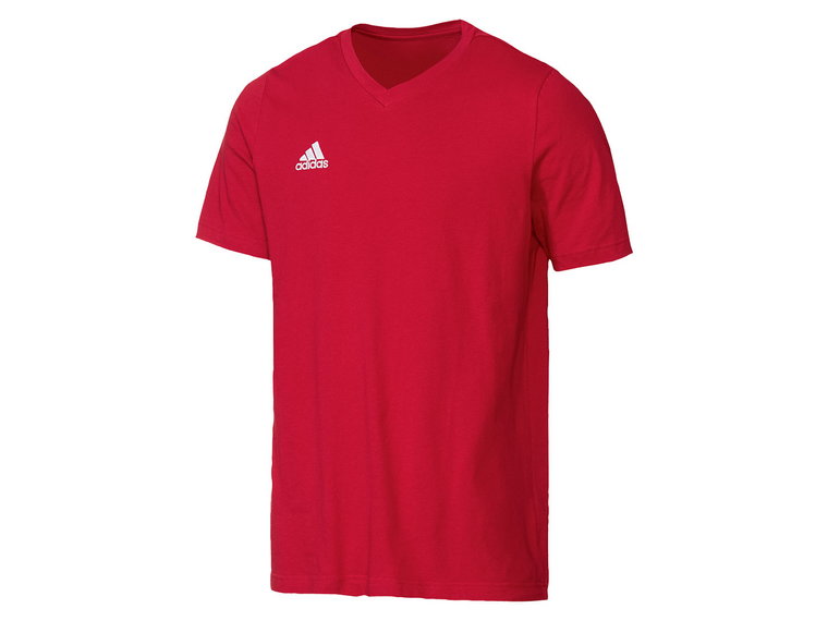 adidas T-shirt męski Entrada 22 z bawełny (M, Czerwony)