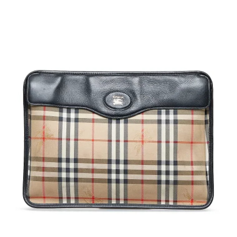 Pre-owned Canvas clutches Burberry Vintage