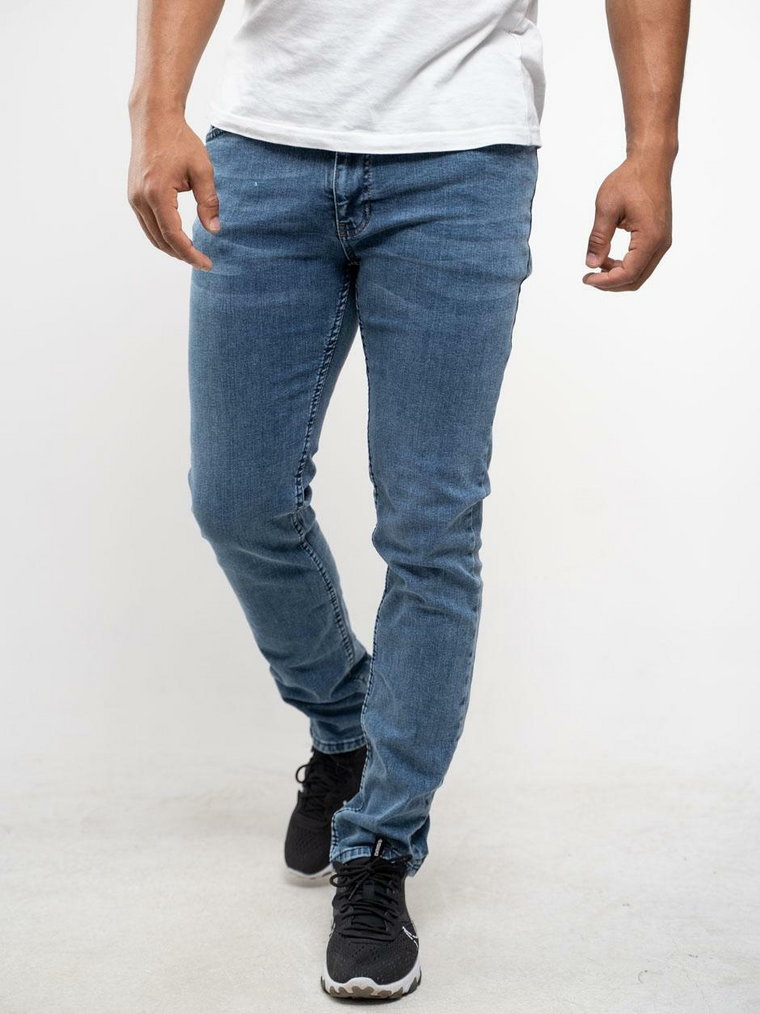 Spodnie Jeansowe Croll Basic Mustache Slim DP-52 Niebieskie