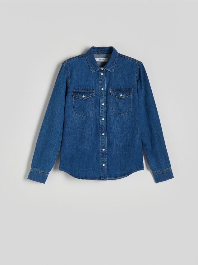 Reserved - Koszula jeansowa - niebieski