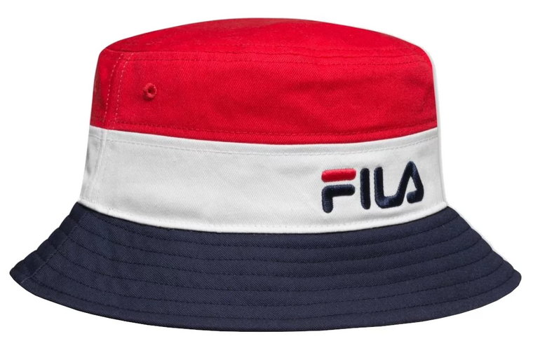 Fila Blocked Bucket Hat 686109-G06, Męskie, Czerwone, czapki, bawełna, rozmiar: One size