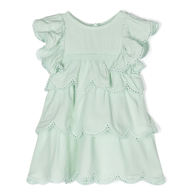 Zielona Sukienka z Falbankami dla Dzieci Stella McCartney