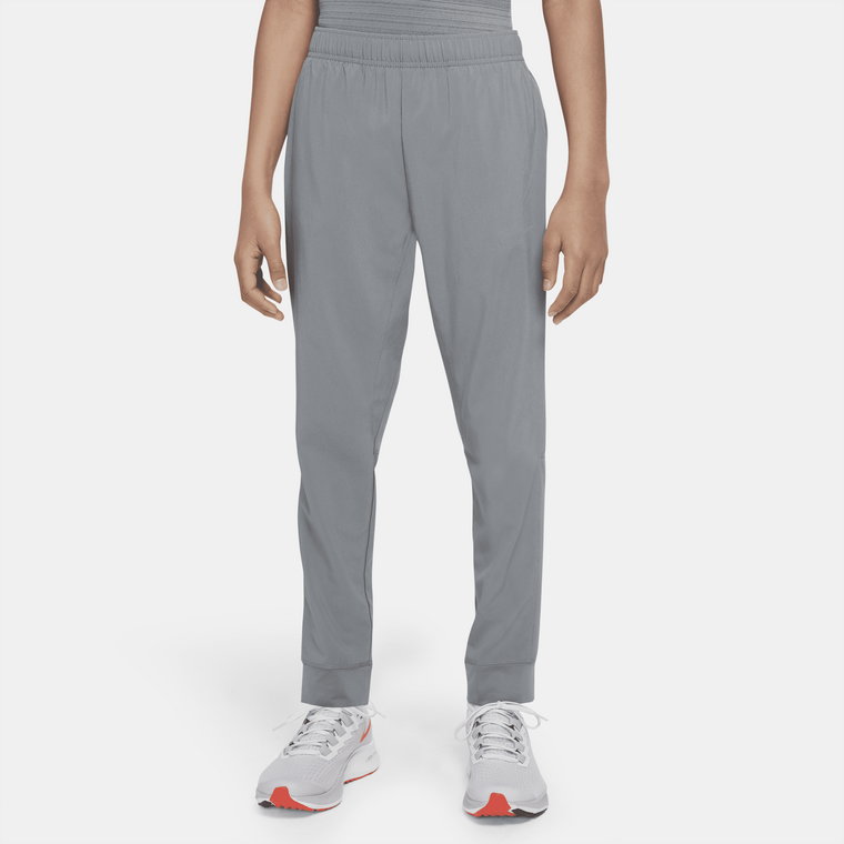 Spodnie treningowe z tkaniny dla dużych dzieci (chłopców) Nike Dri-FIT - Czerń