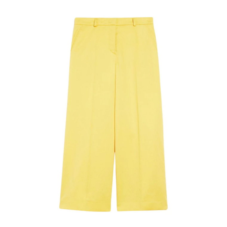 Żółte Spodnie o Szerokich Nogawkach Max Mara