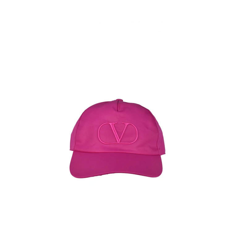 Luksusowa Różowa Czapka Valentino - Ikoniczne Logo Valentino Garavani