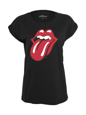 Merchcode Koszulka 'Rolling Stones Tongue'  czerwony / czarny / biały