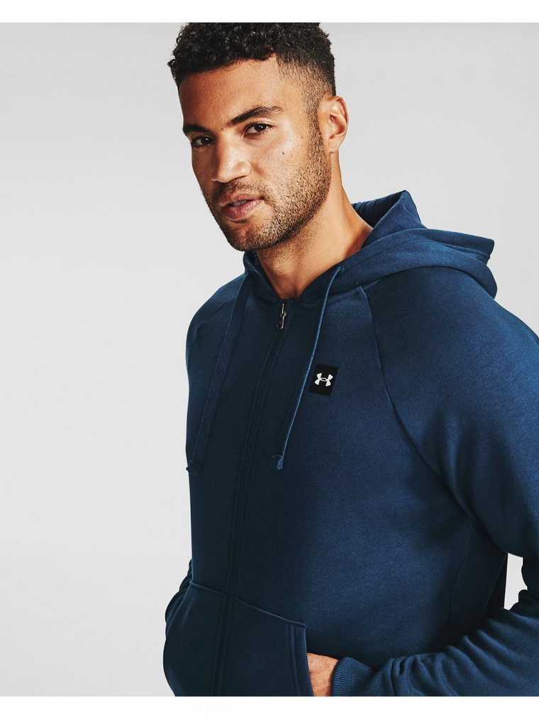 Męska bluza dresowa rozpinana z kapturem UNDER ARMOUR UA Rival Fleece FZ Hoodie - granatowa