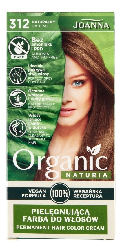 Joanna Naturia Organic Vegan - Farba do włosów Naturalny 312