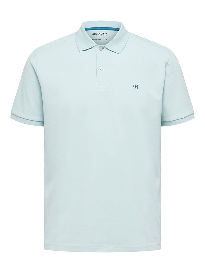 SELECTED HOMME Koszulka polo "Dante" w kolorze błękitnym