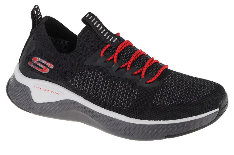 Skechers Solar Fuse 400022L-BGRD, Dla chłopca, Czarne, buty sportowe, tkanina, rozmiar: 27