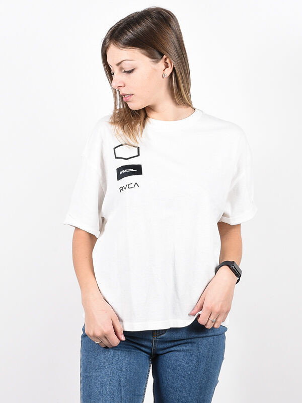 RVCA DPM ROLL IT Vintage White t-shirt damski - S