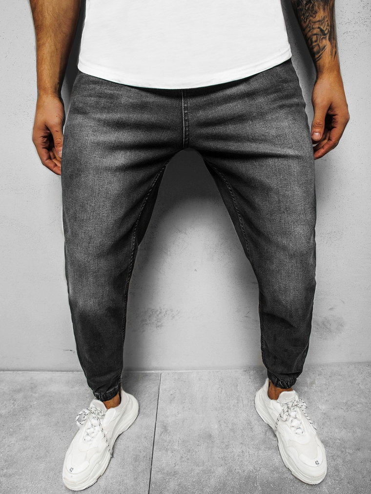 Spodnie jeansowe męskie czarne OZONEE DP/746Z