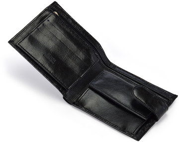 Klasyczny prosty męski portfel skórzany od Elkor