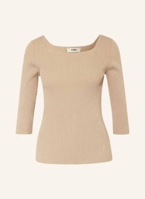 Fendi Sweter Z Rękawem 3/4 beige