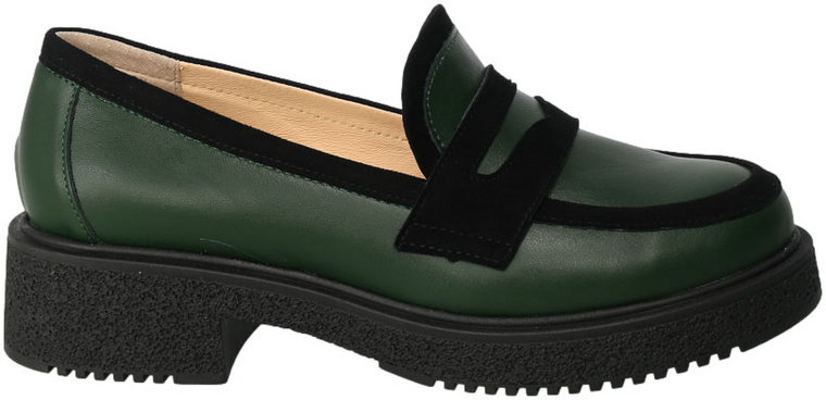 Półbyty Euromoda Shoes TMX1653 Zielony Skórzane