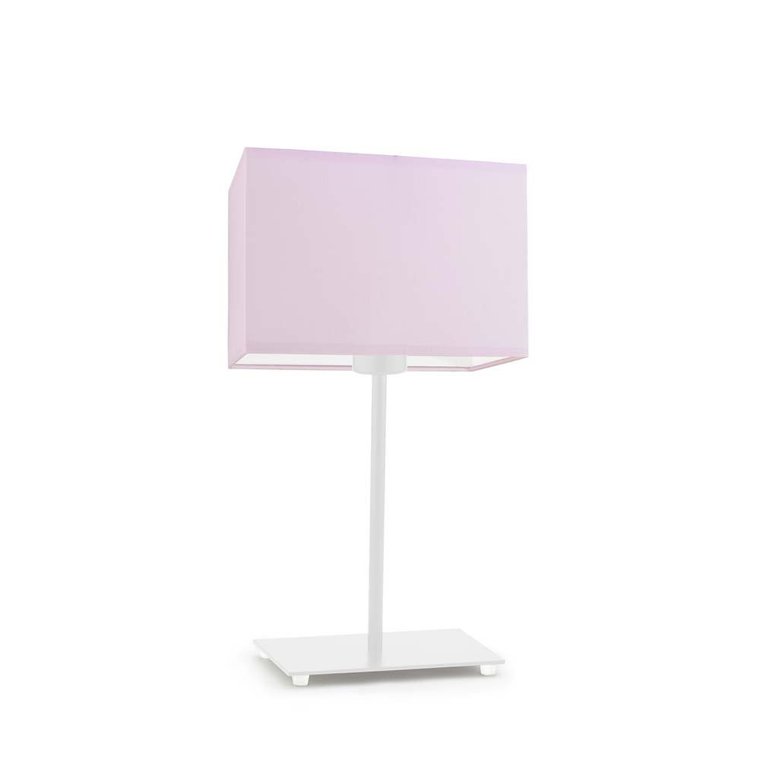 Lampka nocna LYSNE Amalfi, 60 W, E27, jasnoróżowa/biała, 40x20 cm