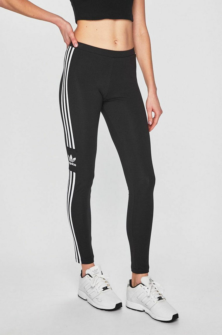 adidas Originals legginsy damskie kolor czarny wzorzyste