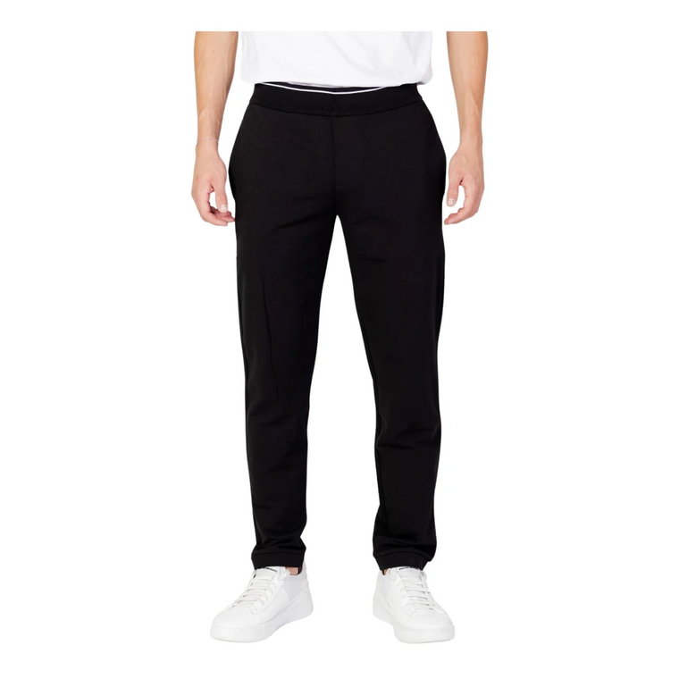 Czarne Spodnie Slim-Fit z Kieszeniami Armani Exchange