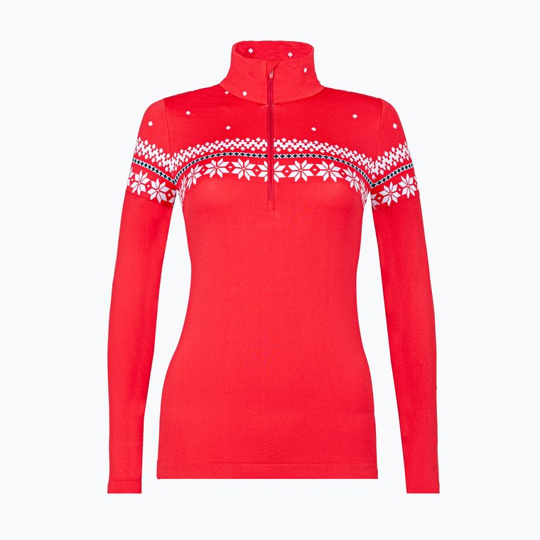 Bluza termoaktywna damska Newland Hilde Half Zip red/white