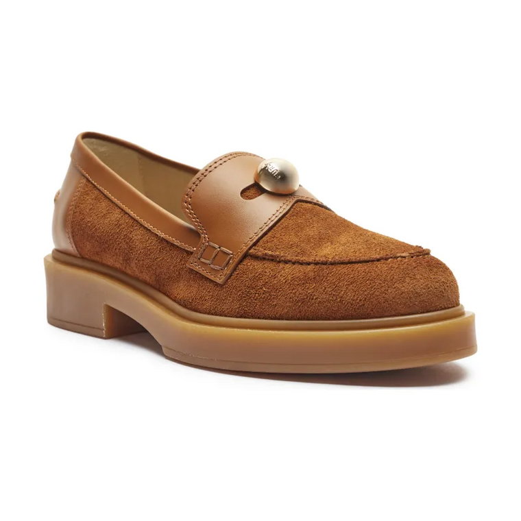 Furla Skórzane loafersy