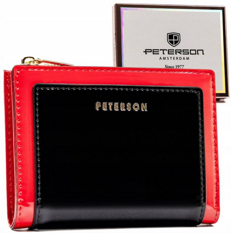 Mały portfel-portmonetka damska ze skóry ekologicznej  Peterson