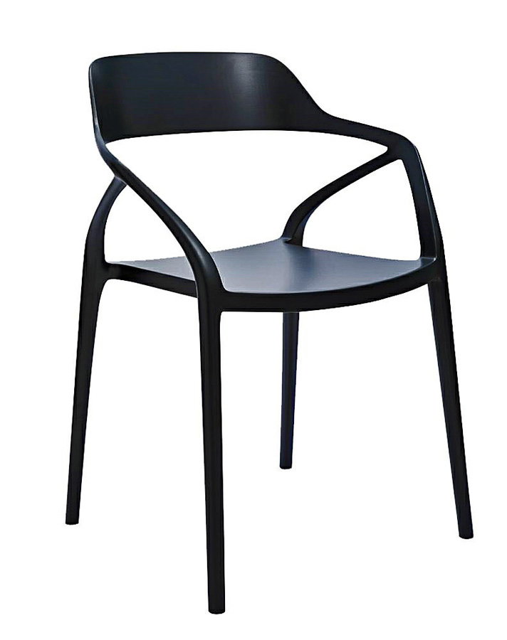 Czarne nowoczesne krzesło - Visar