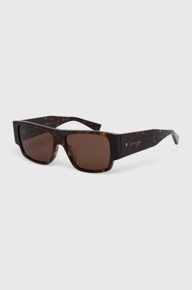 Bottega Veneta okulary przeciwsłoneczne męskie kolor brązowy BV1286S