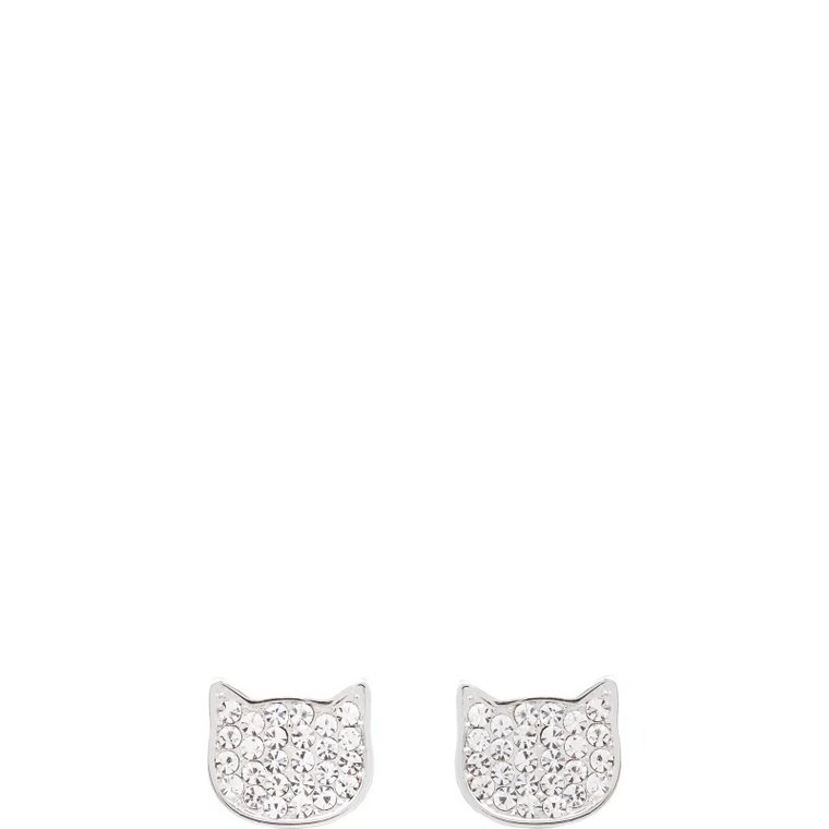 Karl Lagerfeld Kolczyki k/cat studs pave