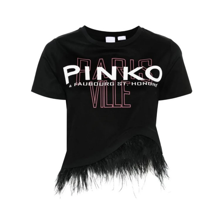 Czarne T-shirty i Pola Pinko